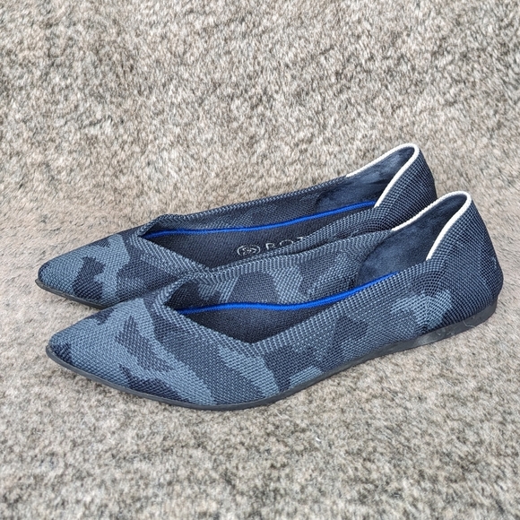 Rothy's The Point Dark Gray Camo White Halo Retired Women's 7.5 - Picture 6 of 13